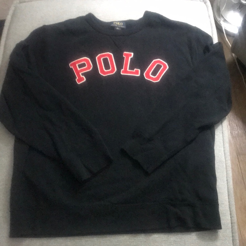 Boys red/black polo Ralph Lauren sweatshirt